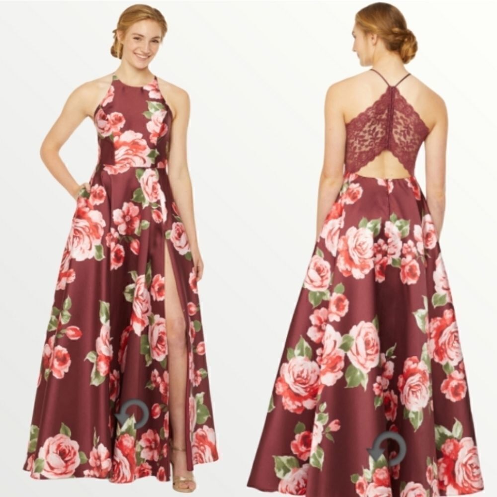 B. Smart Sleeveless Floral A-Line Dress-Juniors
